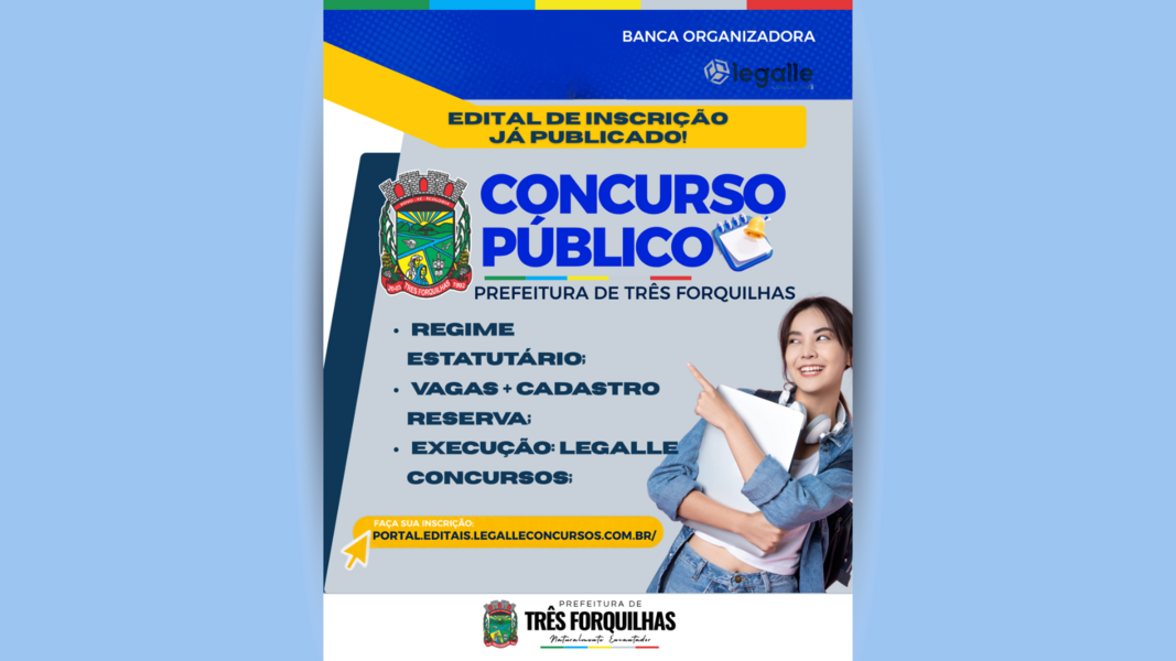 PREFEITURA DE TRÊS FORQUILHAS ABRE INSCRIÇÕES PARA O CONCURSO PÚBLICO Nº 01/2026